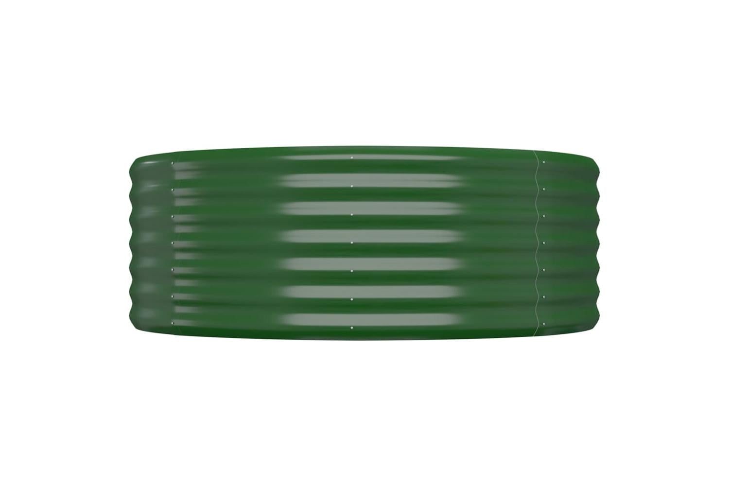 vidaXL 319003 Garden Raised Bed Powder-coated Steel 396x100x36cm Green-4