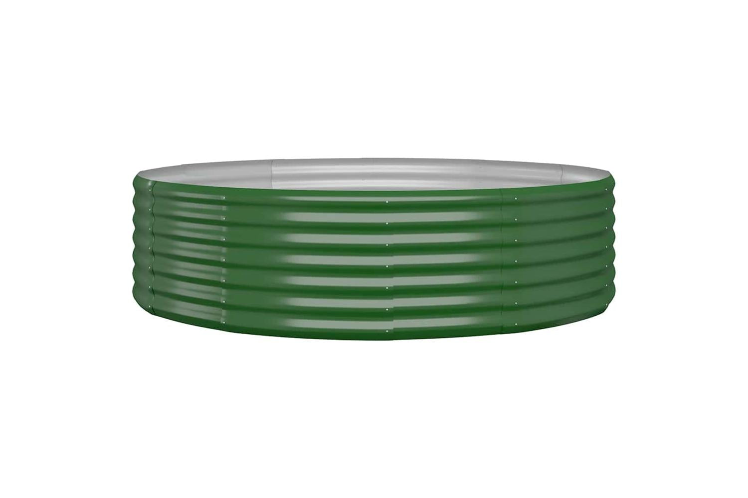 vidaXL 319018 Garden Raised Bed Powder-coated Steel 140x140x36cm Green