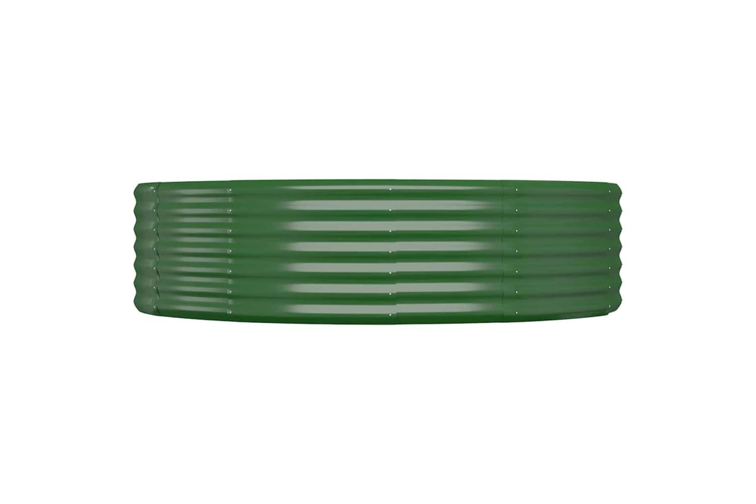 vidaXL 319018 Garden Raised Bed Powder-coated Steel 140x140x36cm Green-3