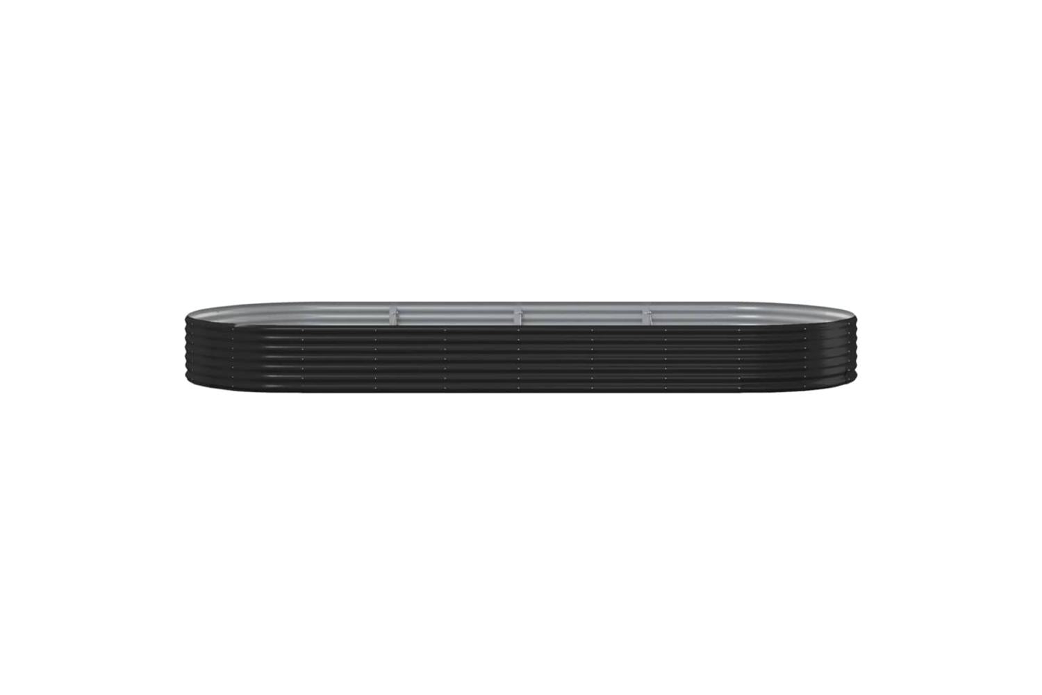 vidaXL 319036 Garden Raised Bed Powder-coated Steel 373x140x36cm Anthracite-3