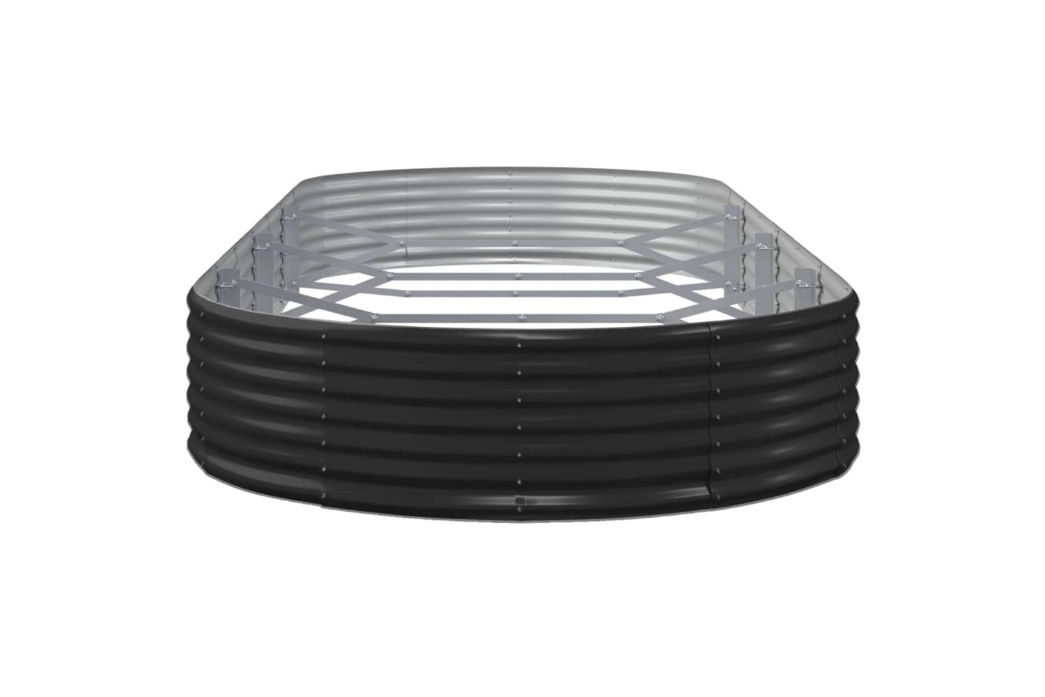 vidaXL 319036 Garden Raised Bed Powder-coated Steel 373x140x36cm Anthracite-4