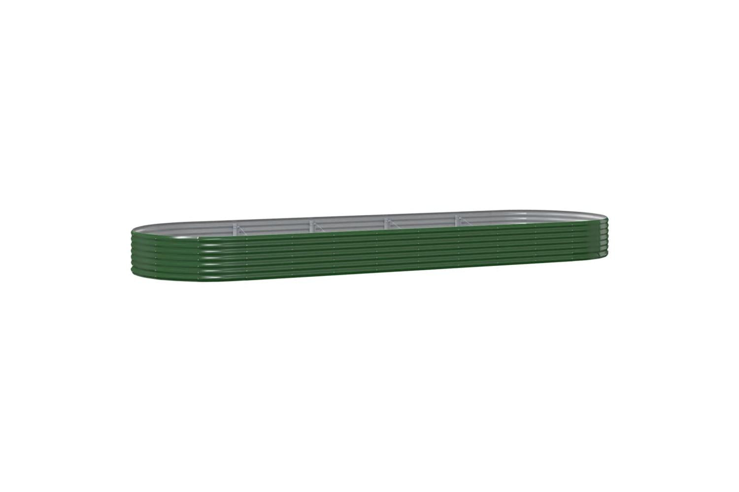 vidaXL 319038 Garden Raised Bed Powder-coated Steel 450x140x36cm Green