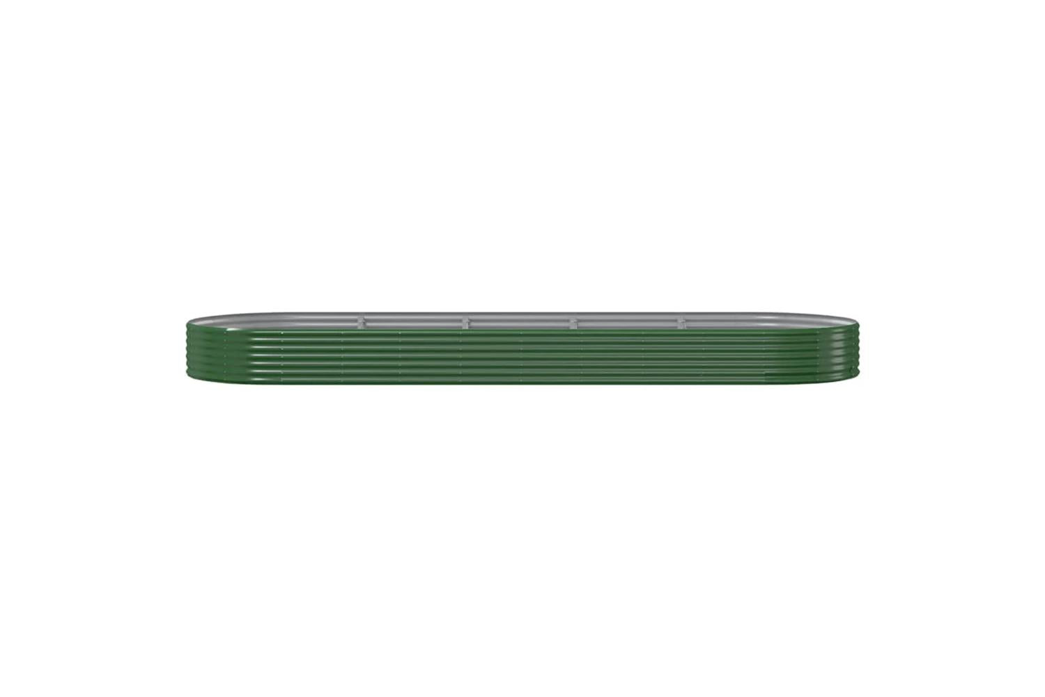 vidaXL 319038 Garden Raised Bed Powder-coated Steel 450x140x36cm Green-3