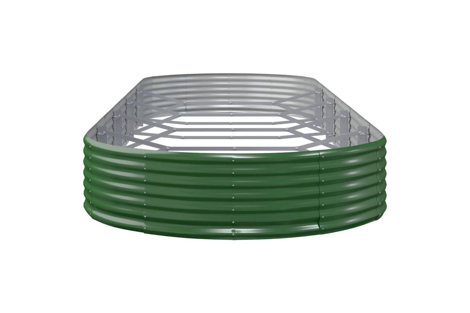 vidaXL 319038 Garden Raised Bed Powder-coated Steel 450x140x36cm Green-4