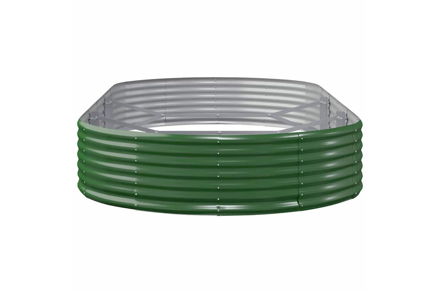 vidaXL 319028 Garden Raised Bed Powder-coated Steel 296x140x36cm Green-4