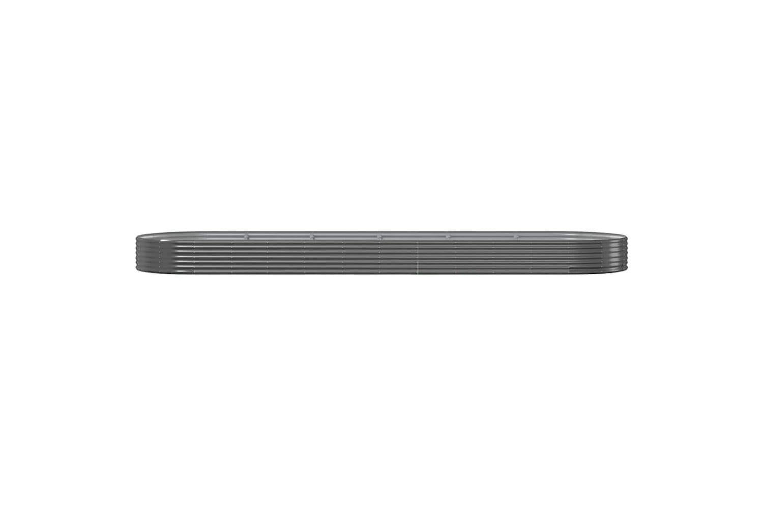 vidaXL 319046 Garden Raised Bed Powder-coated Steel 523x140x36cm Anthracite-3