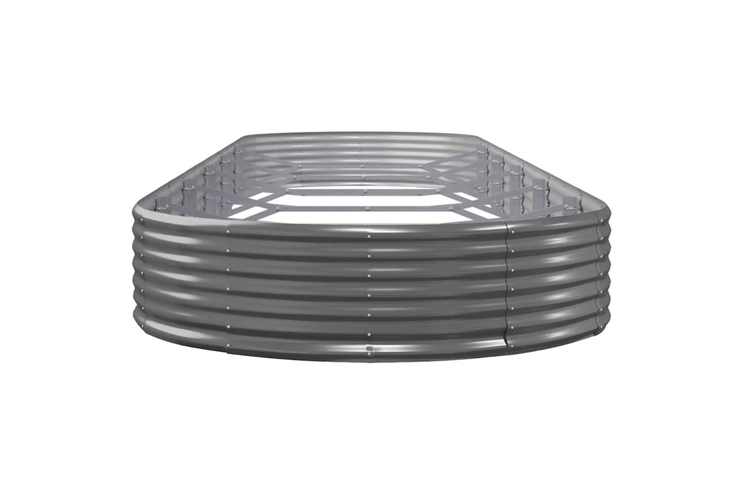vidaXL 319046 Garden Raised Bed Powder-coated Steel 523x140x36cm Anthracite-4