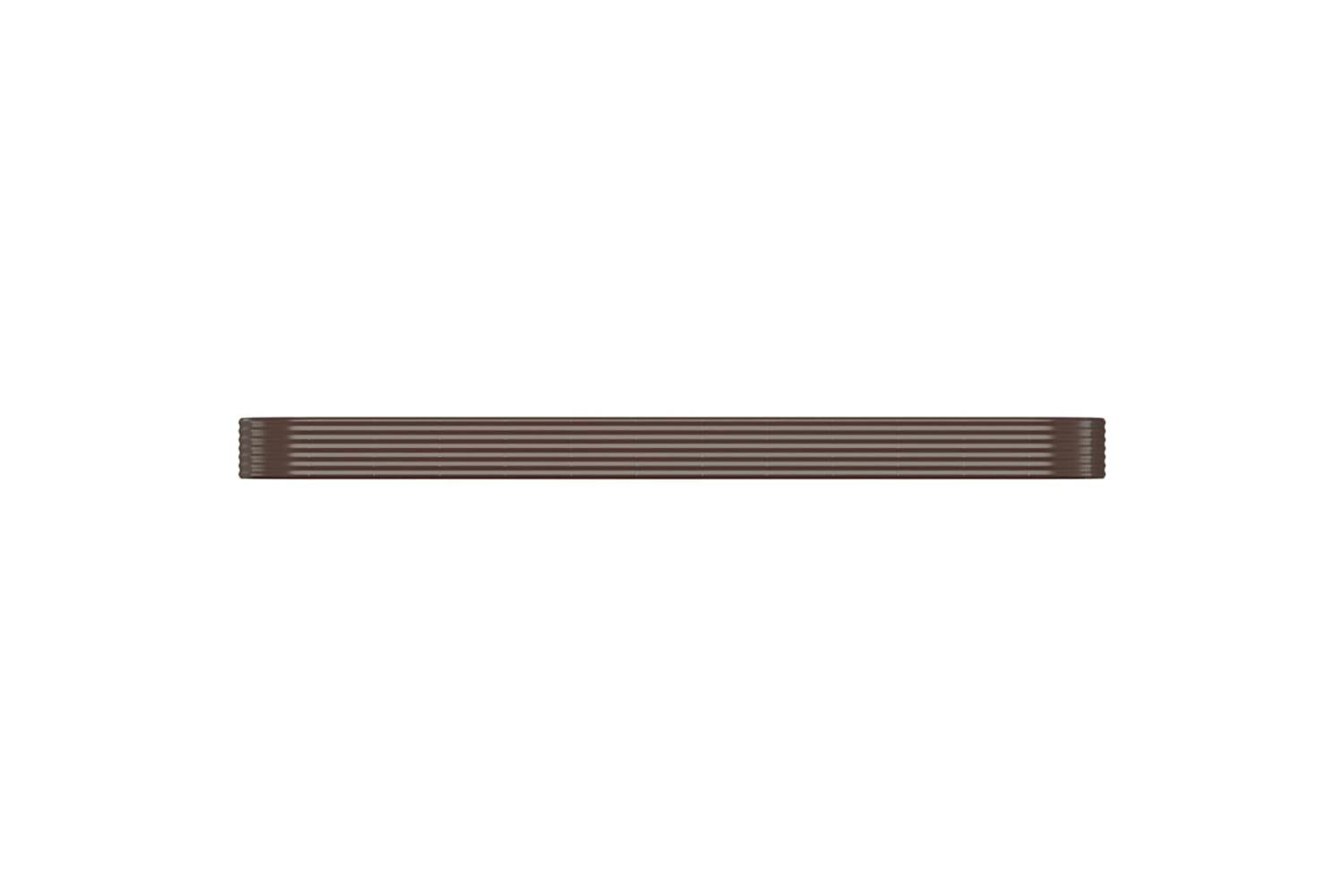 vidaXL 319010 Garden Raised Bed Powder-coated Steel 507x100x36cm Brown-3