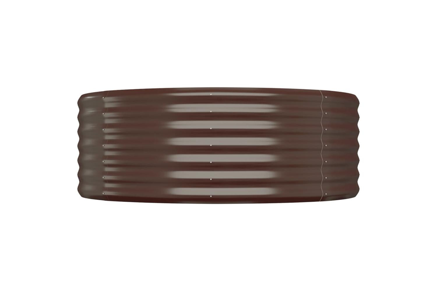 vidaXL 319010 Garden Raised Bed Powder-coated Steel 507x100x36cm Brown-4