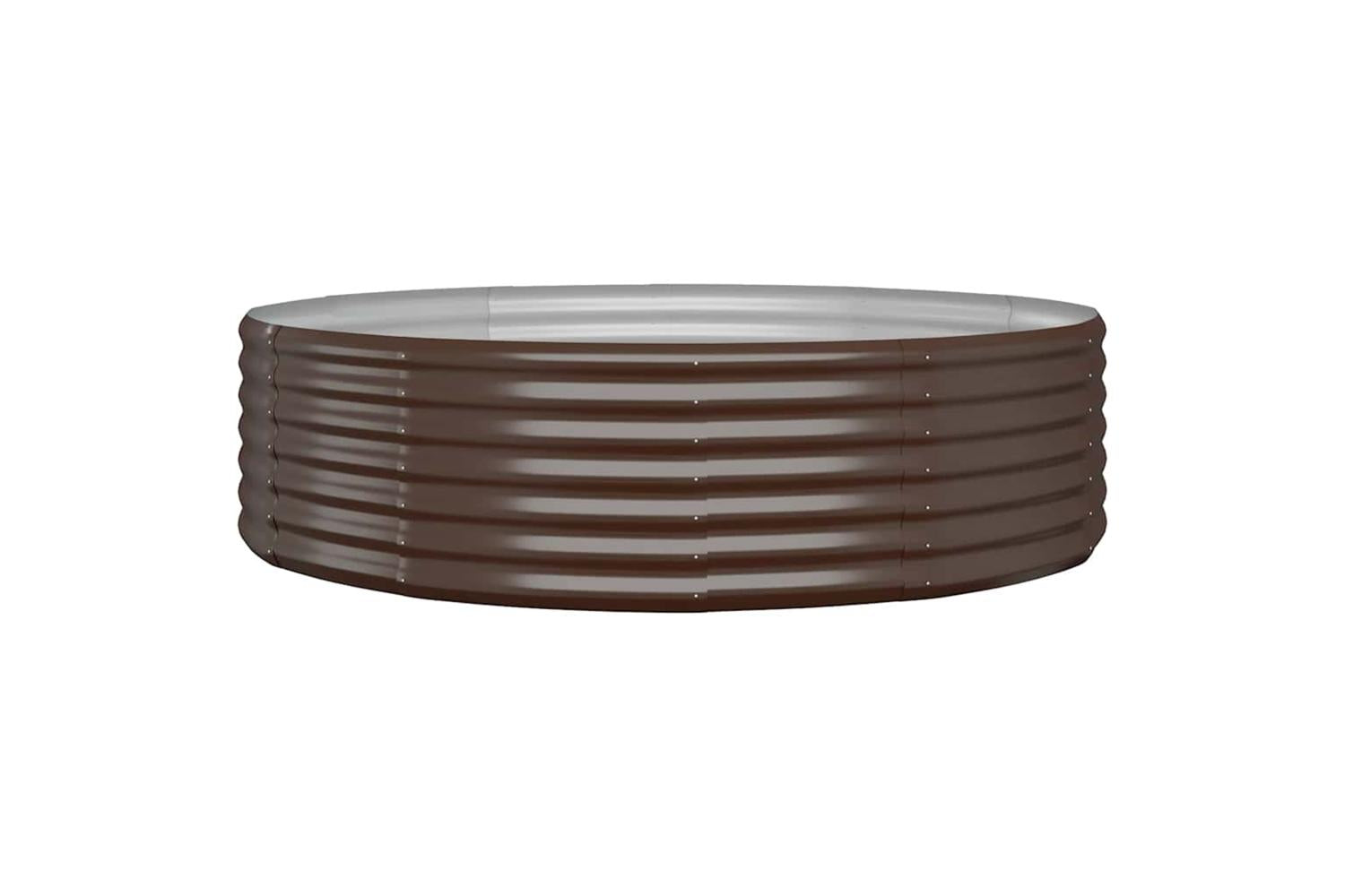 vidaXL 319020 Garden Raised Bed Powder-coated Steel 140x140x36cm Brown