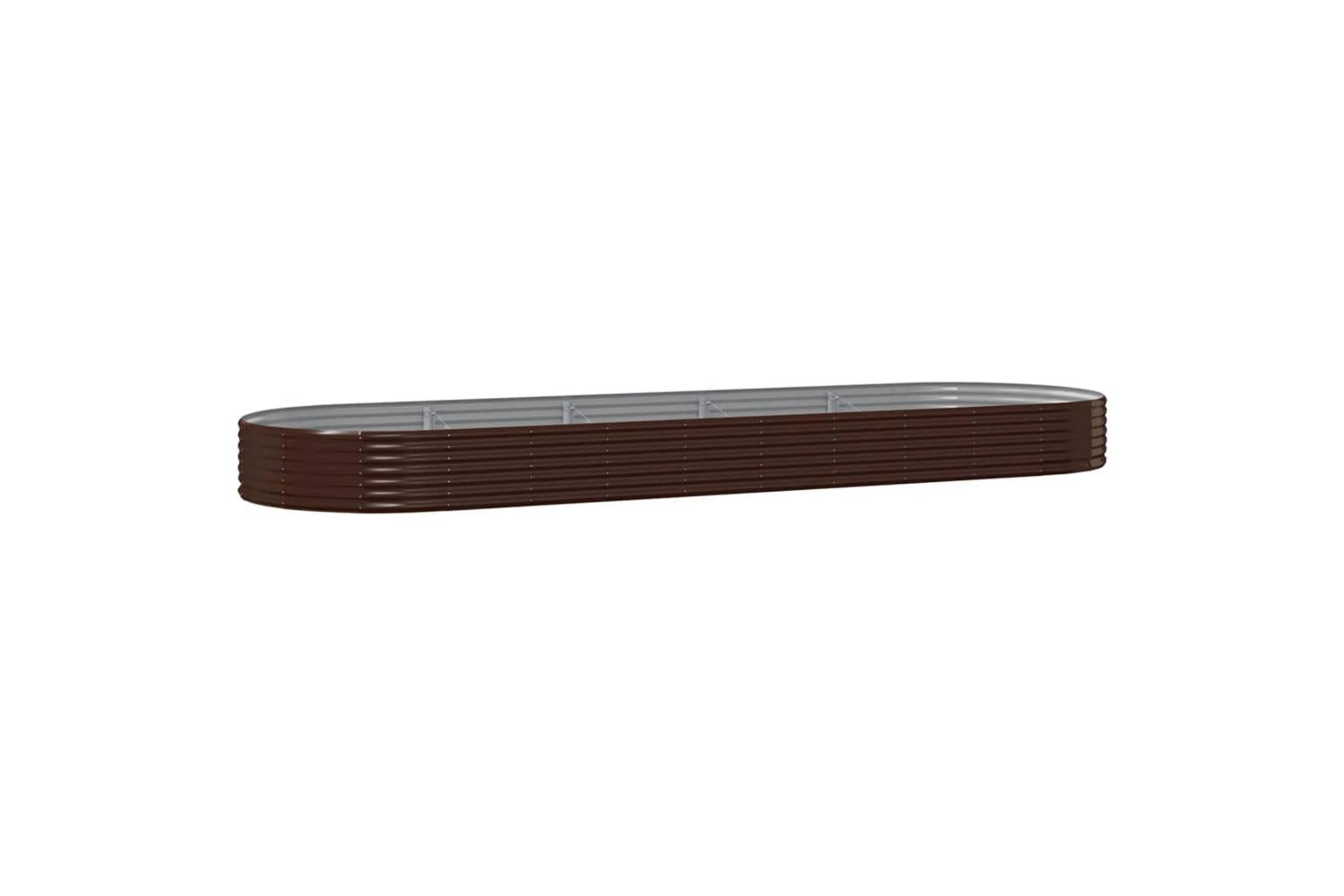 vidaXL 319040 Garden Raised Bed Powder-coated Steel 450x140x36cm Brown-2