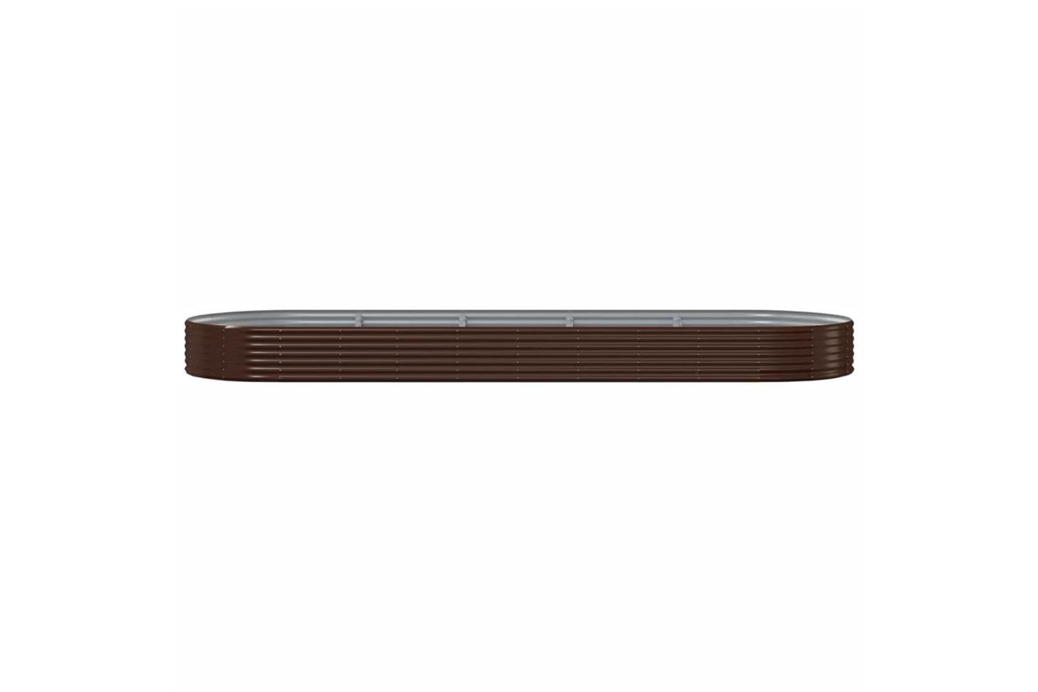 vidaXL 319040 Garden Raised Bed Powder-coated Steel 450x140x36cm Brown-3