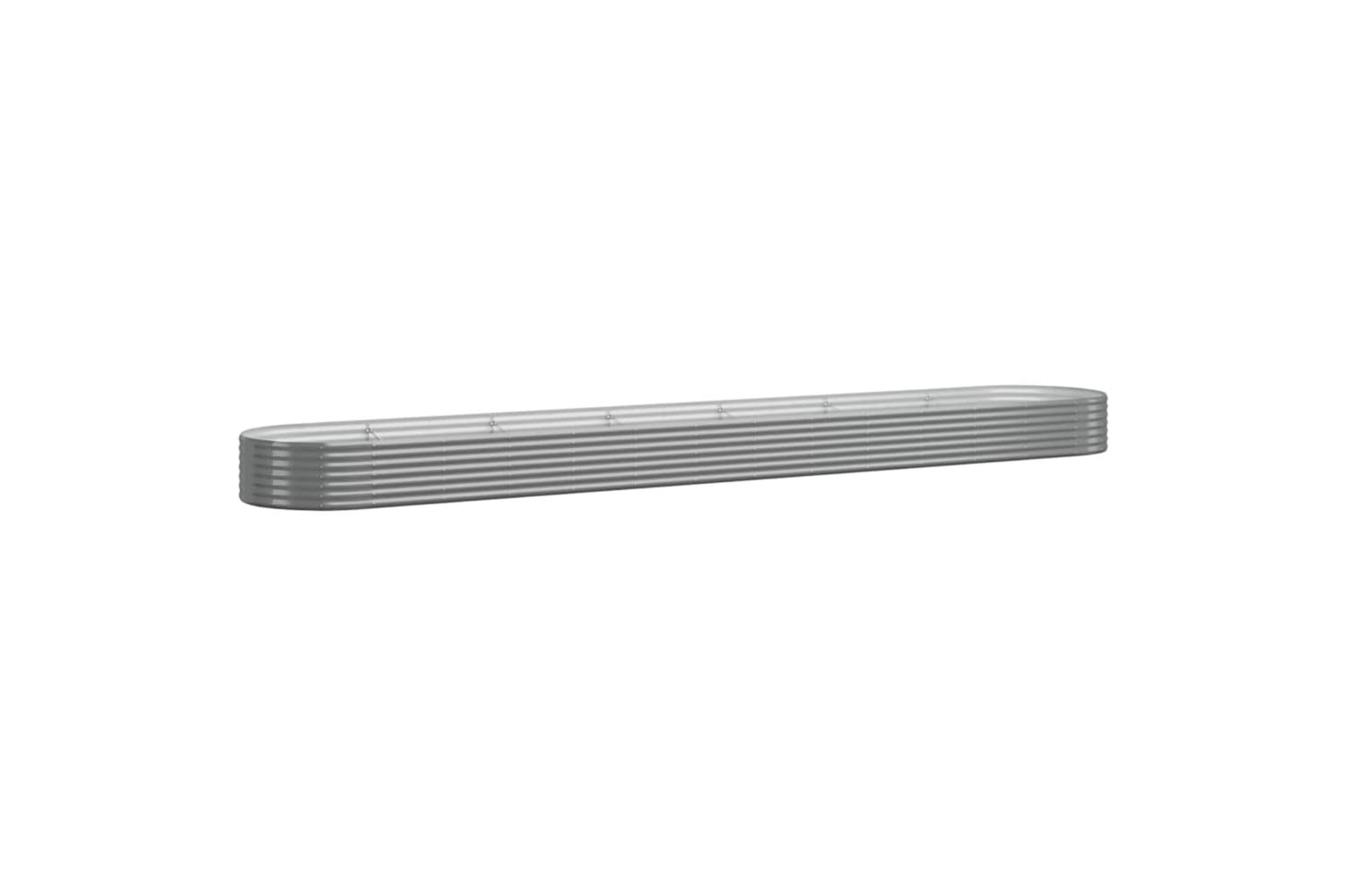 vidaXL 319014 Garden Raised Bed Powder-coated Steel 544x100x36cm Grey