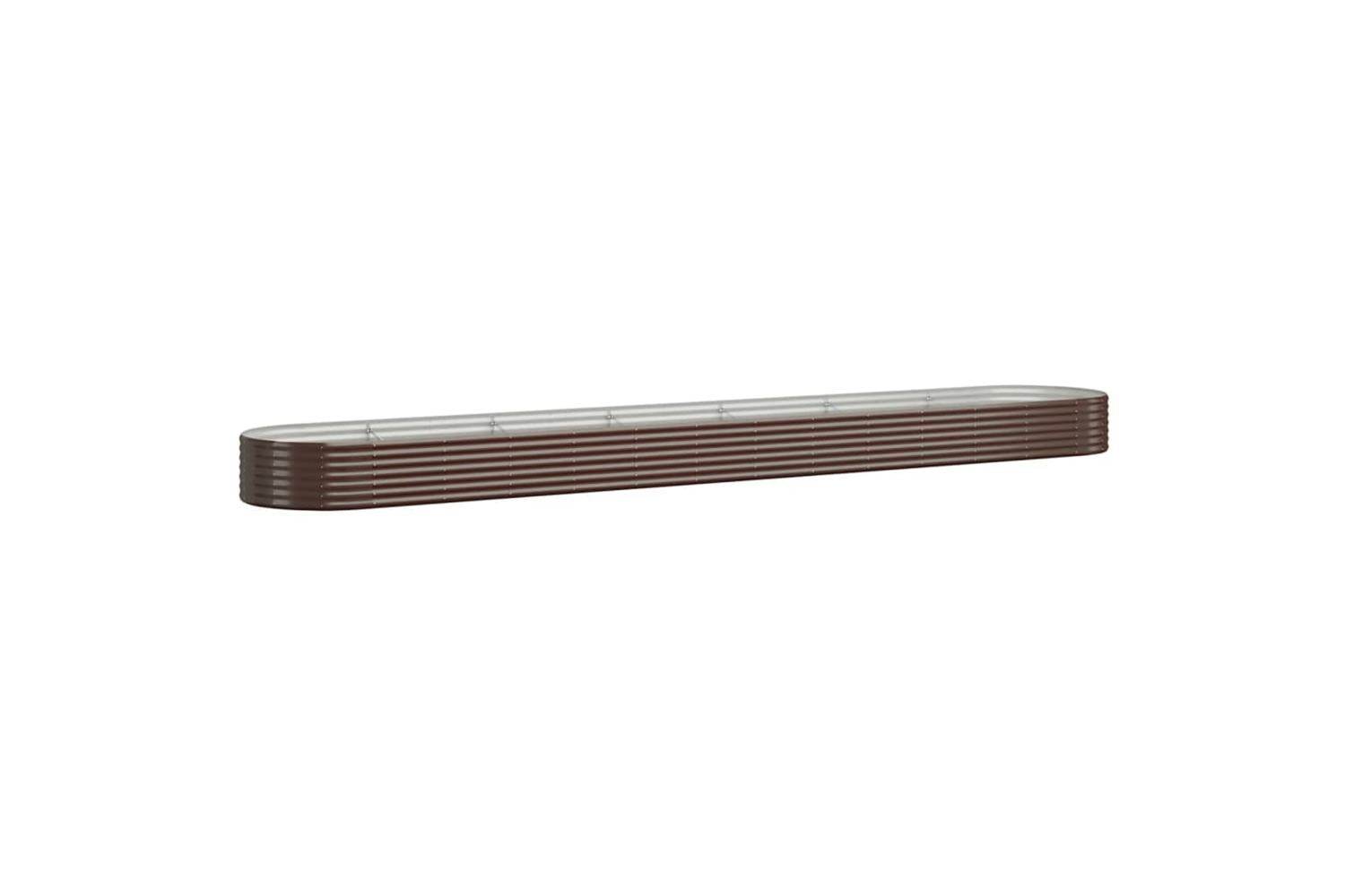 vidaXL 319015 Garden Raised Bed Powder-coated Steel 544x100x36cm Brown-2