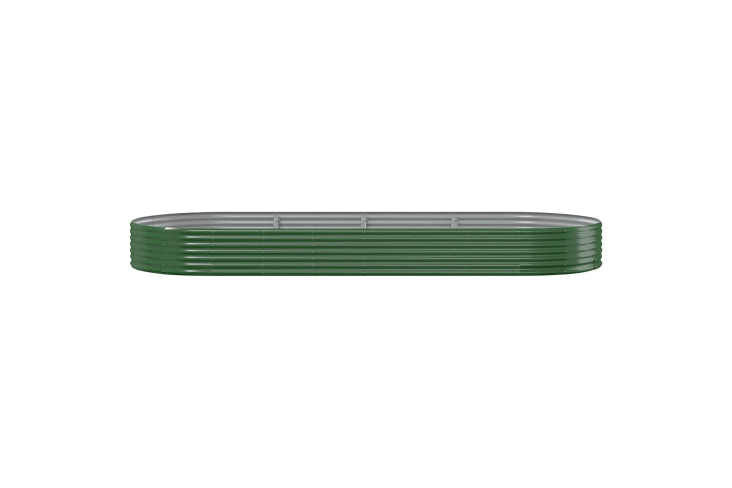 vidaXL 319033 Garden Raised Bed Powder-coated Steel 373x140x36cm Green-3