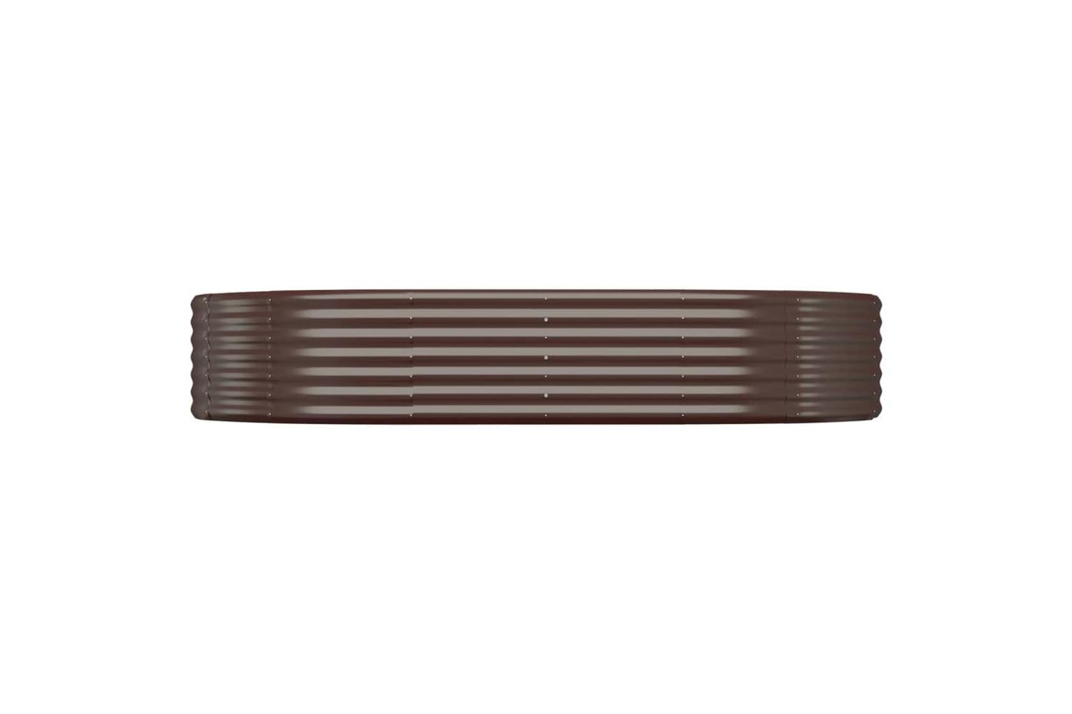 vidaXL 319025 Garden Raised Bed Powder-coated Steel 214x140x36cm Brown-3