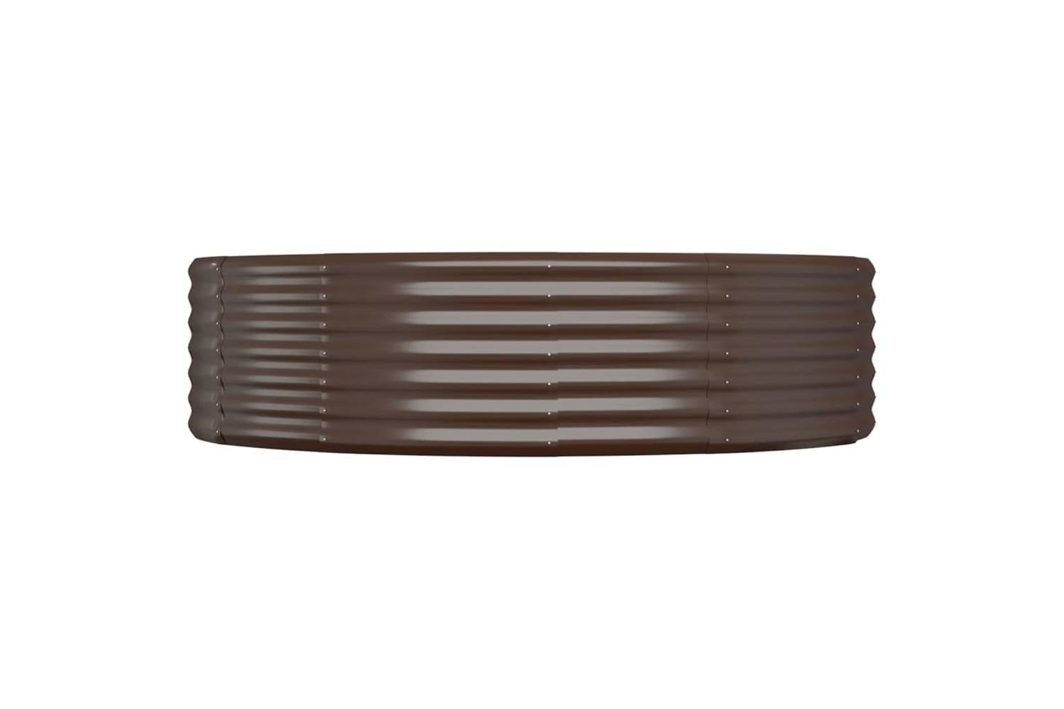 vidaXL 319025 Garden Raised Bed Powder-coated Steel 214x140x36cm Brown-4