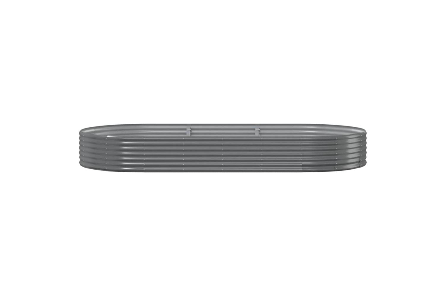vidaXL 319029 Garden Raised Bed Powder-coated Steel 296x140x36cm Grey-3