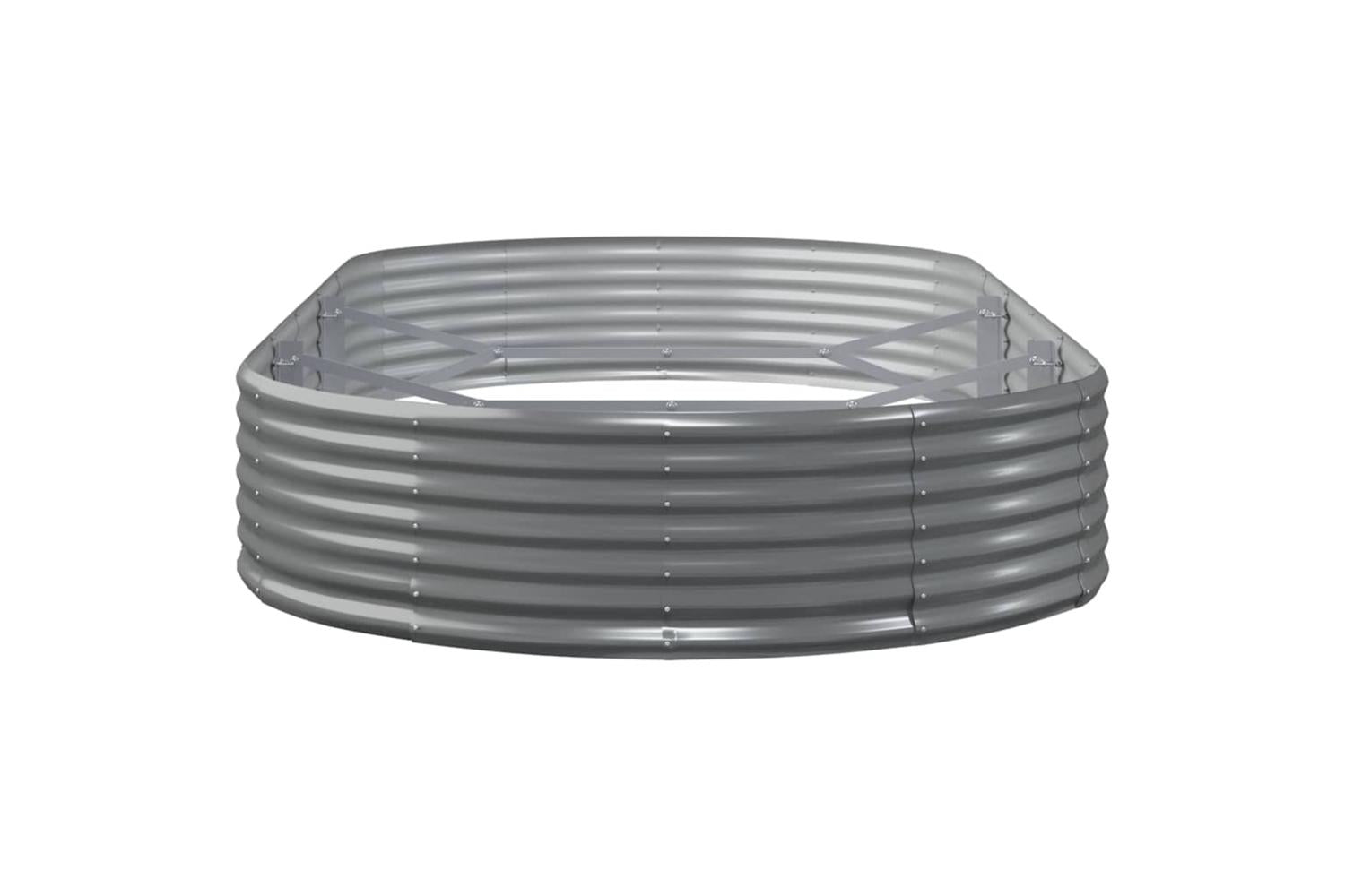 vidaXL 319029 Garden Raised Bed Powder-coated Steel 296x140x36cm Grey-4