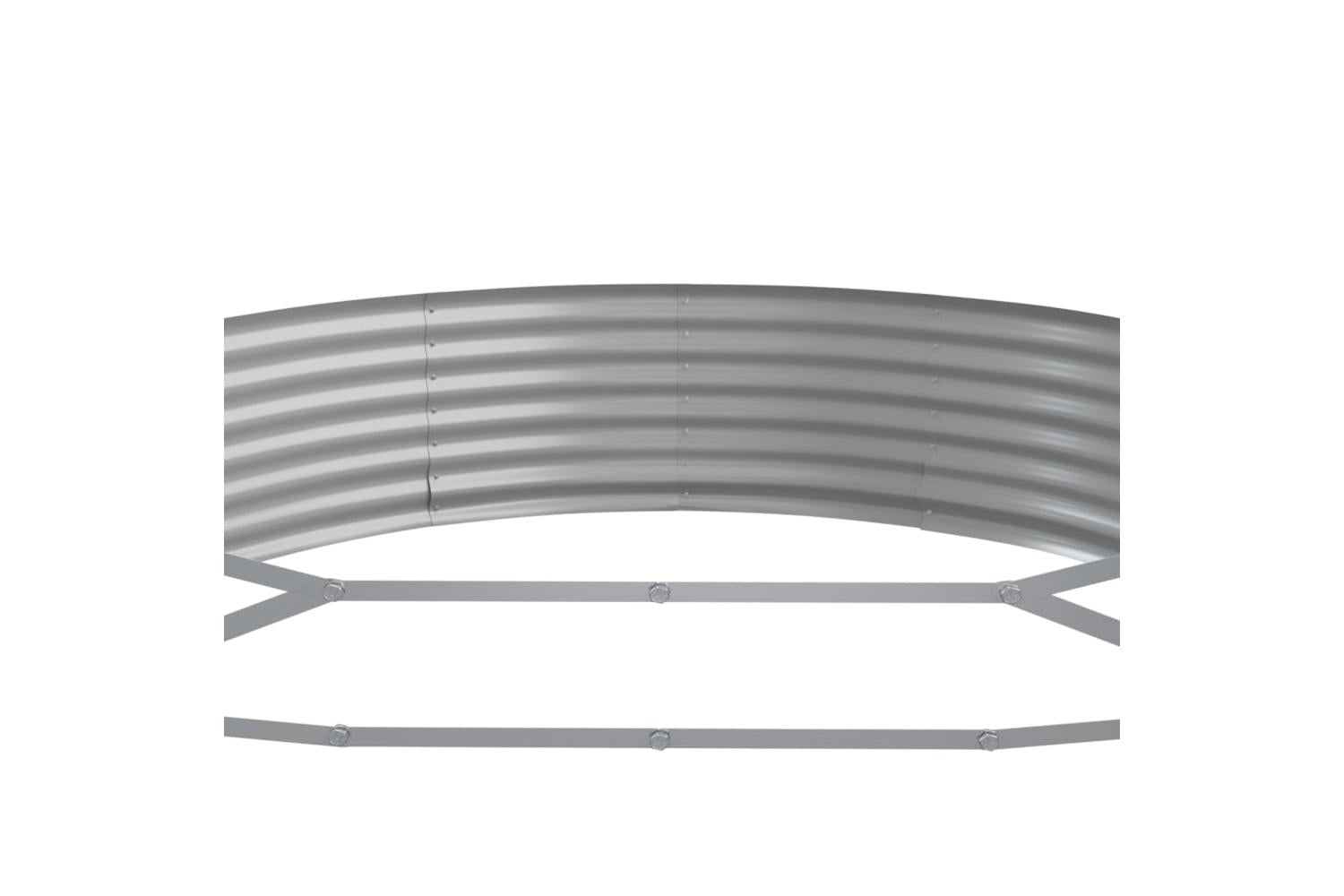 vidaXL 319029 Garden Raised Bed Powder-coated Steel 296x140x36cm Grey-5