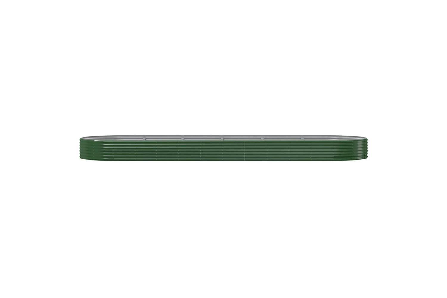 vidaXL 319043 Garden Raised Bed Powder-coated Steel 523x140x36cm Green-3