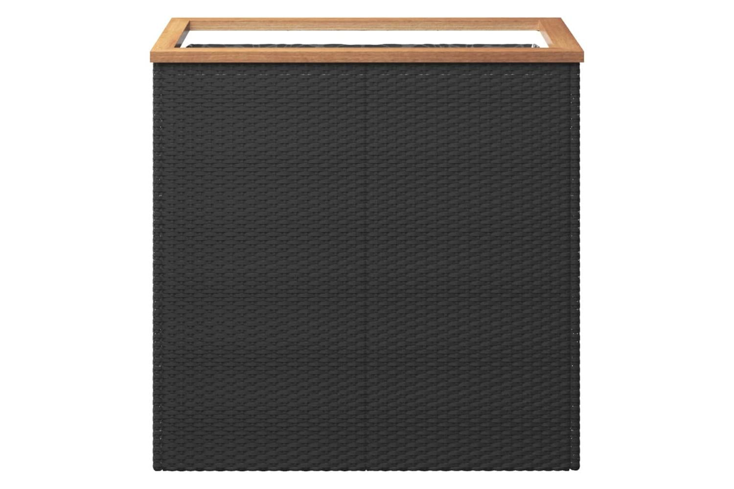 vidaXL 319417 Planter Black 80x40x80cm Poly Rattan-3