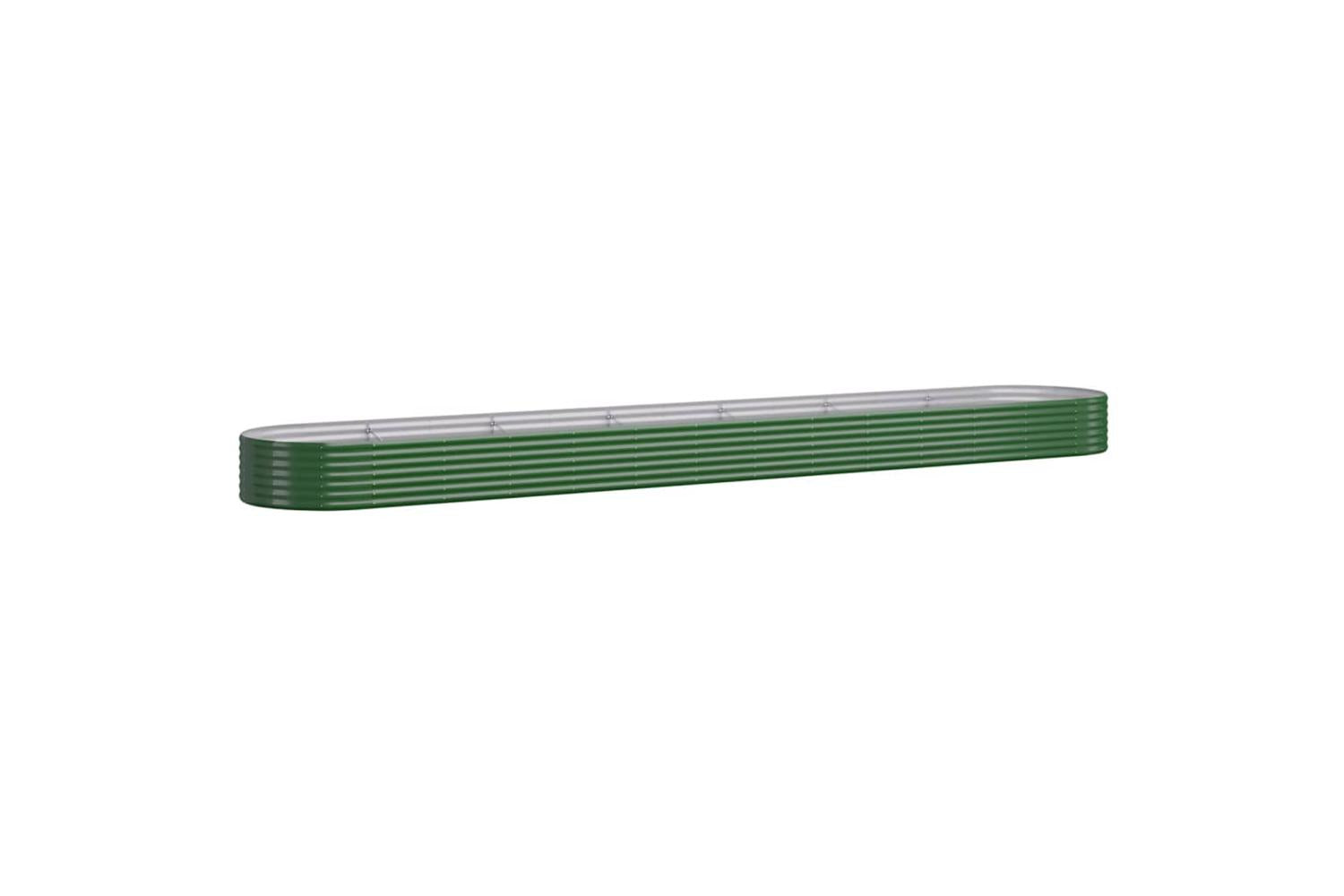 vidaXL 319013 Garden Raised Bed Powder-coated Steel 544x100x36cm Green