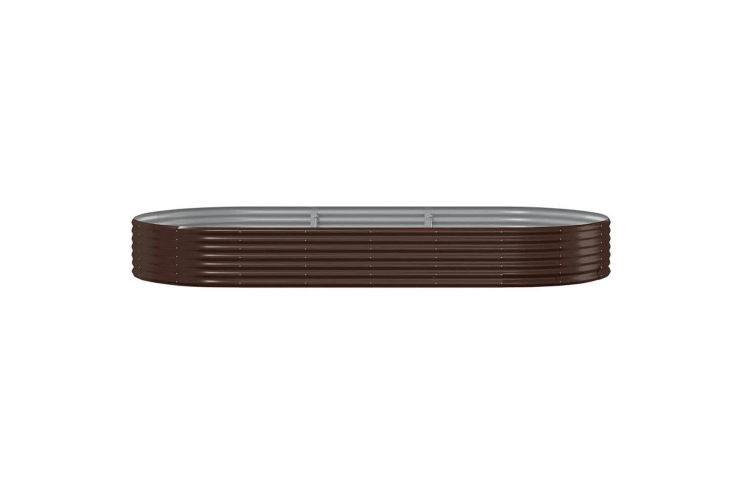 vidaXL 319030 Garden Raised Bed Powder-coated Steel 296x140x36cm Brown-3