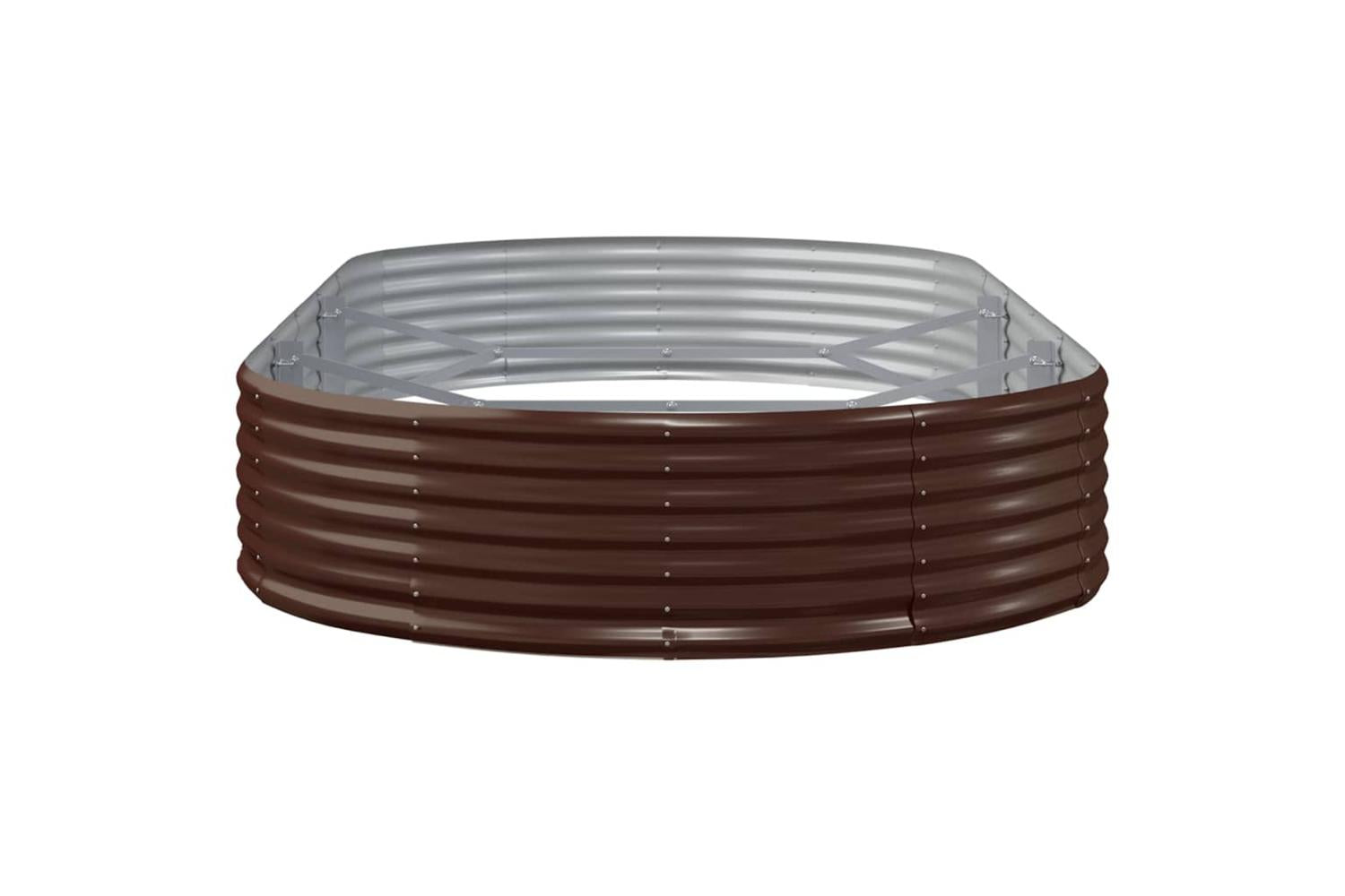 vidaXL 319030 Garden Raised Bed Powder-coated Steel 296x140x36cm Brown-4