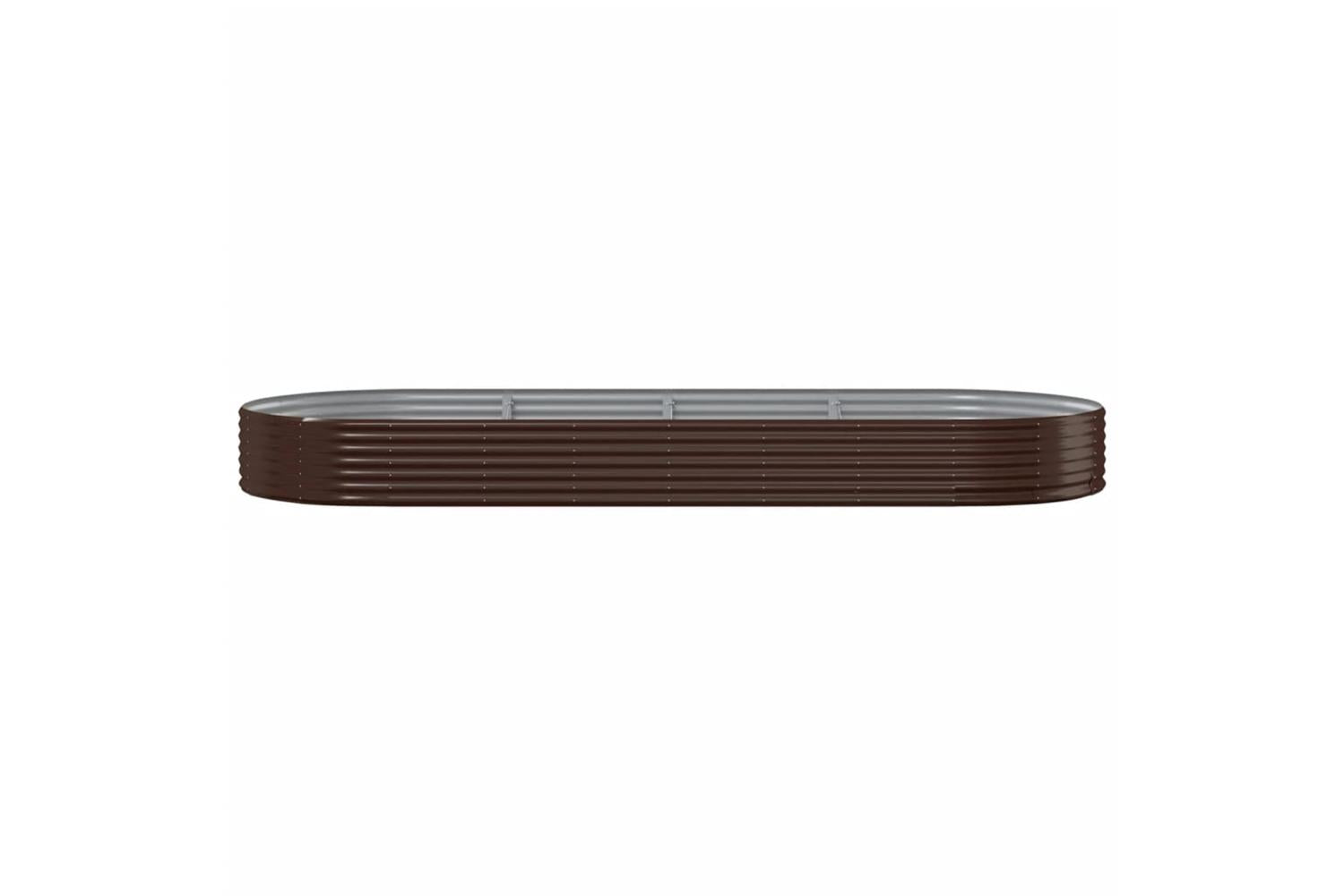 vidaXL 319035 Garden Raised Bed Powder-coated Steel 373x140x36cm Brown-3
