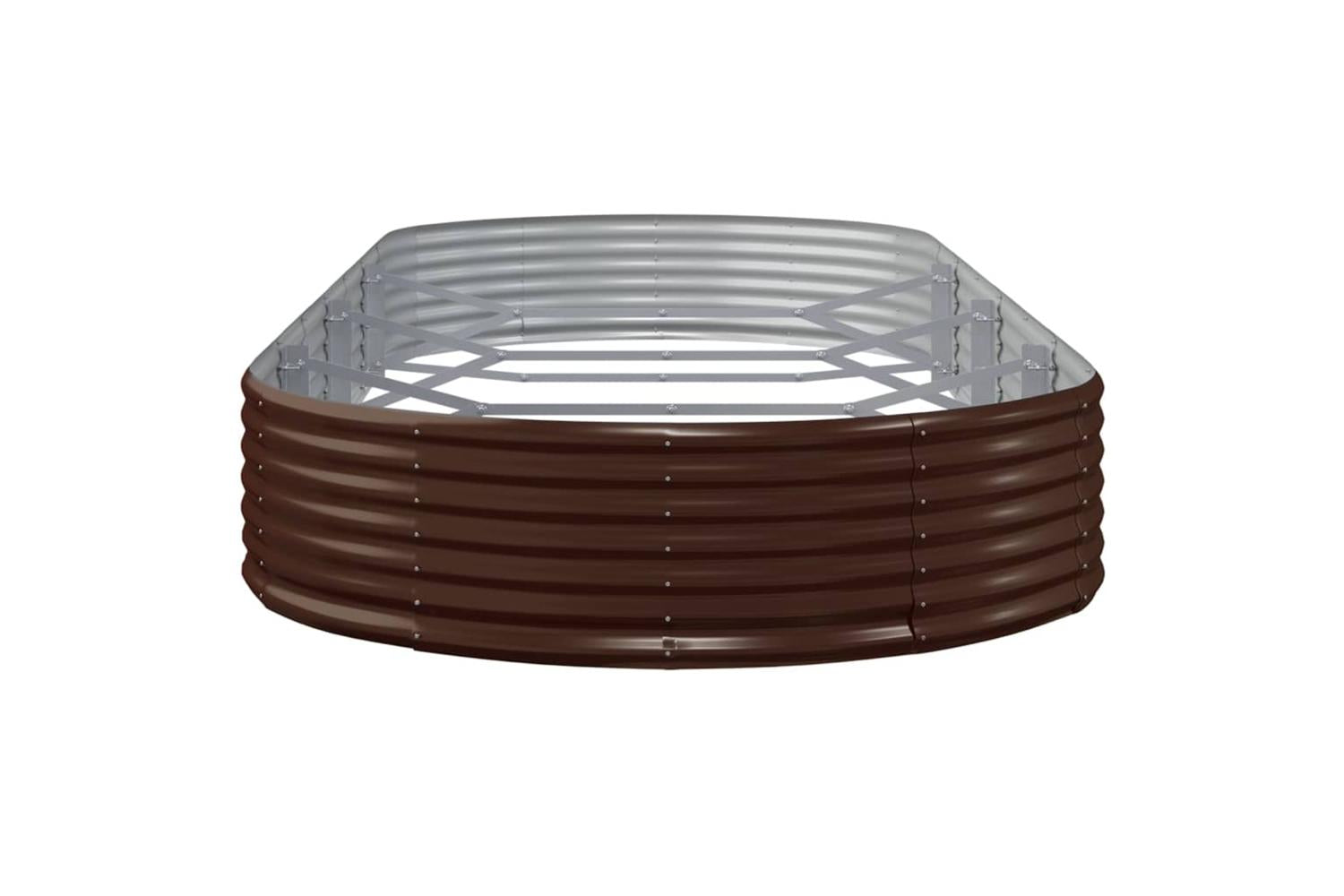 vidaXL 319035 Garden Raised Bed Powder-coated Steel 373x140x36cm Brown-4