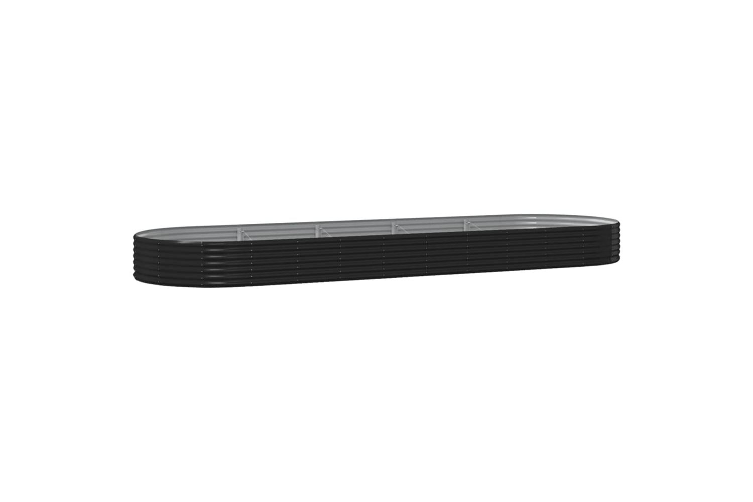 vidaXL 319041 Garden Raised Bed Powder-coated Steel 450x140x36cm Anthracite-2