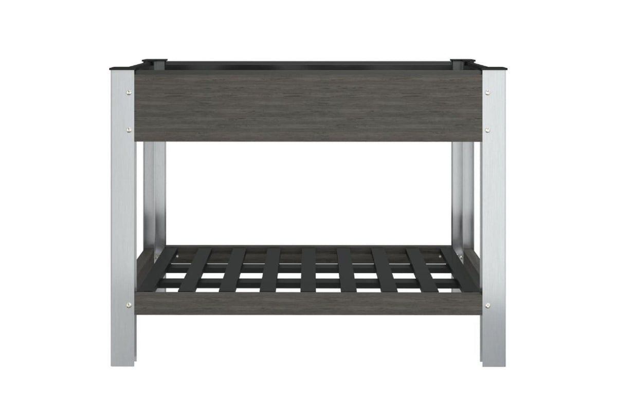vidaXL 362569 Garden Raised Bed With Shelf Grey 100x50x75cm Wpc-3