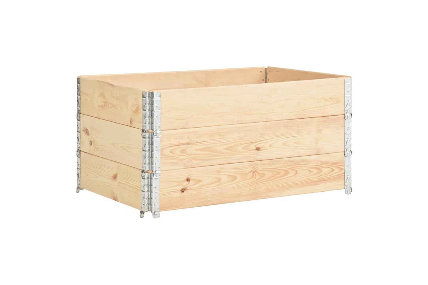 vidaXL 3055163 Raised Beds 3 Pcs 80x120cm Solid Pine Wood (310051)