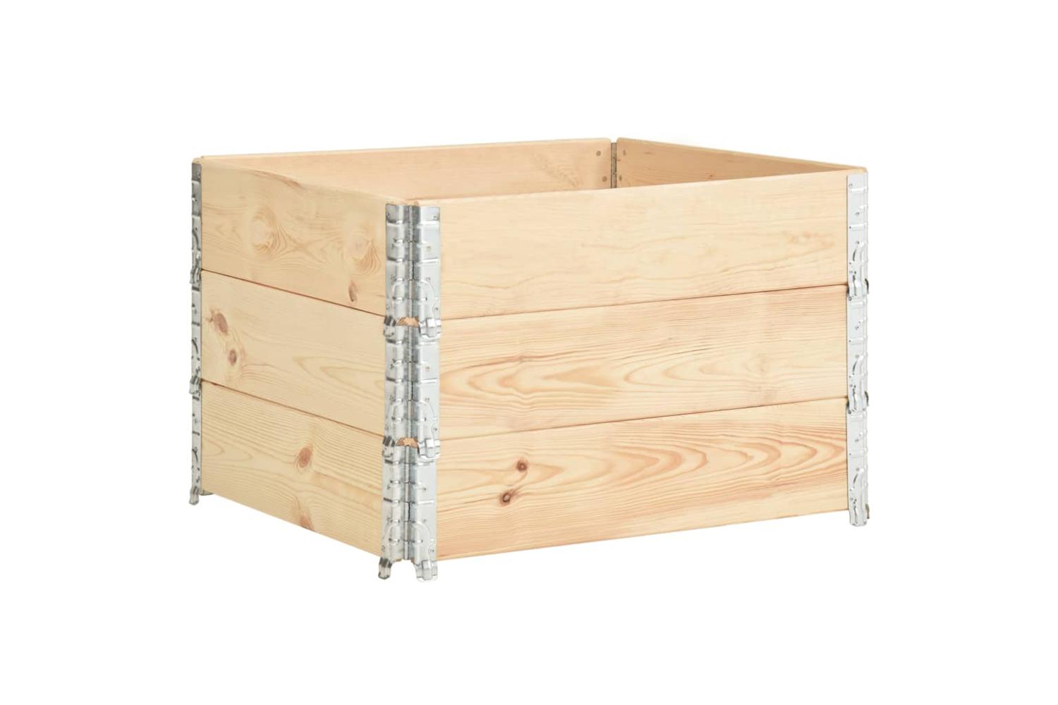 vidaXL 3055169 Raised Beds 3 Pcs 100x100cm Solid Pine Wood (310057)-2