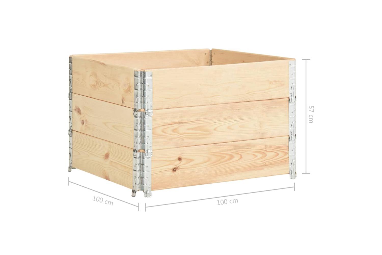 vidaXL 3055169 Raised Beds 3 Pcs 100x100cm Solid Pine Wood (310057)-7