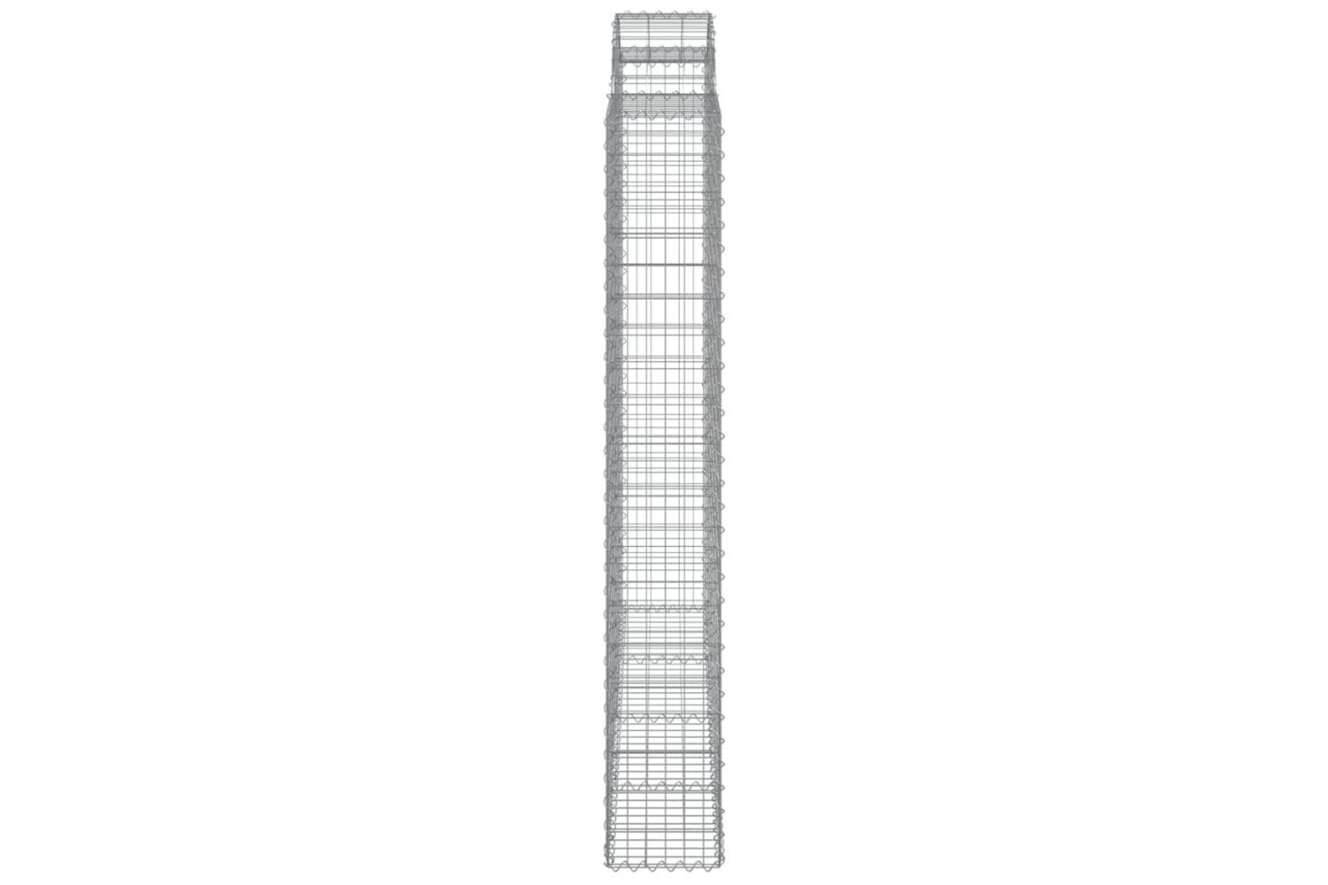 vidaXL 3146215 Arched Gabion Baskets 2 Pcs 200x30x200/220cm Galvanised Iron-5