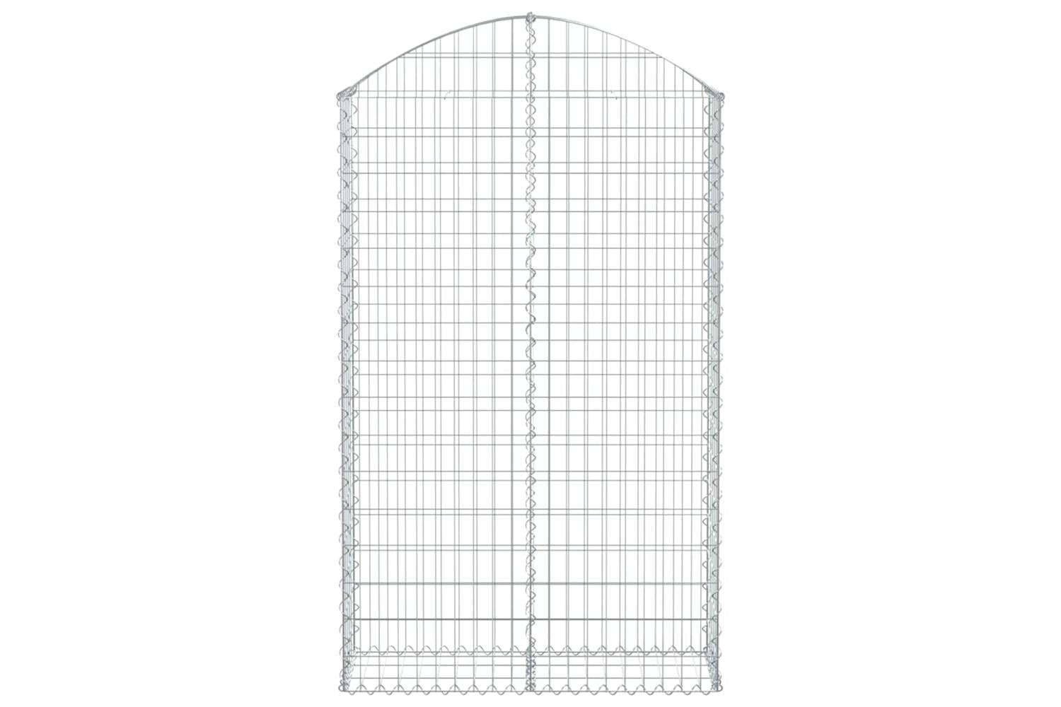 vidaXL 153428 Arched Gabion Basket 100x30x160/180cm Galvanised Iron-3
