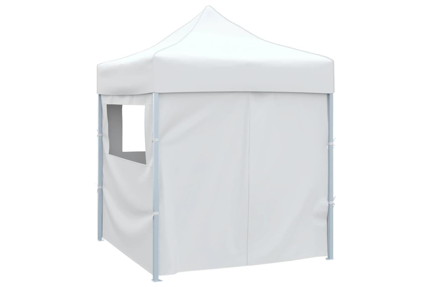Vidaxl Professional Folding Party Tent With 4 Sidewalls 2x2 M Steel White-3