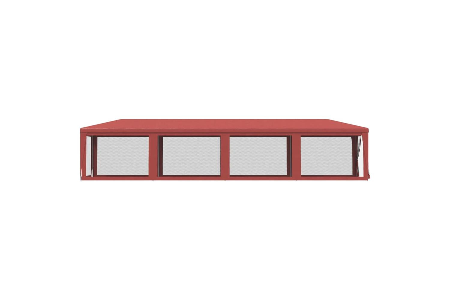Vidaxl 319250 Party Tent With 10 Mesh Sidewalls Red 3x12 M Hdpe-4