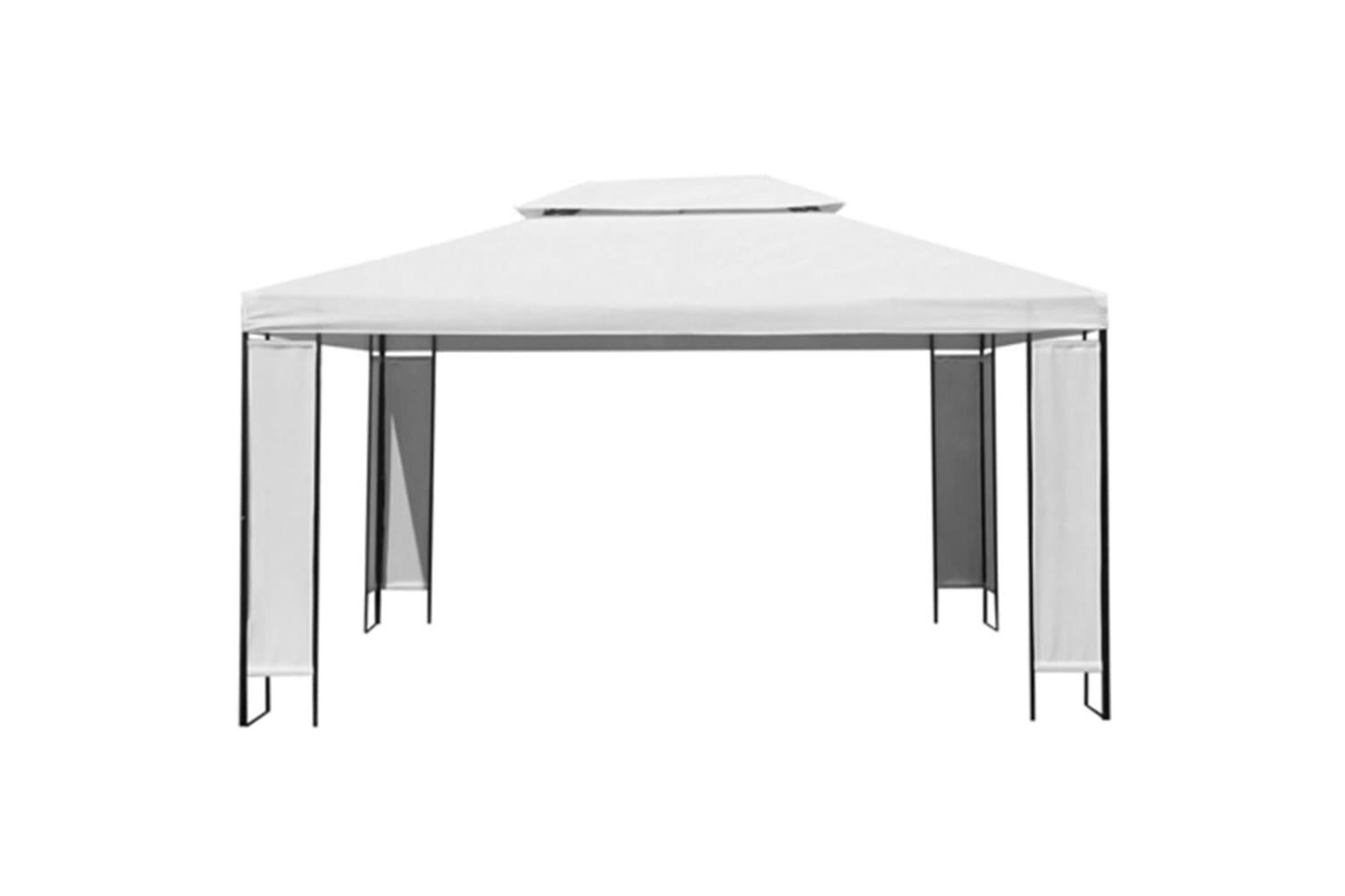 Vidaxl 3070301 Gazebo With Led String Lights White 3x4 M-3