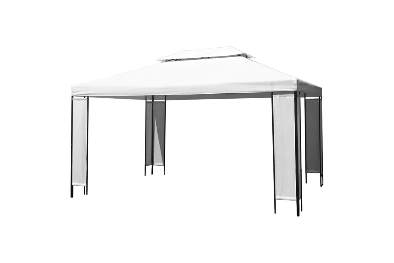 Vidaxl 3070301 Gazebo With Led String Lights White 3x4 M-4