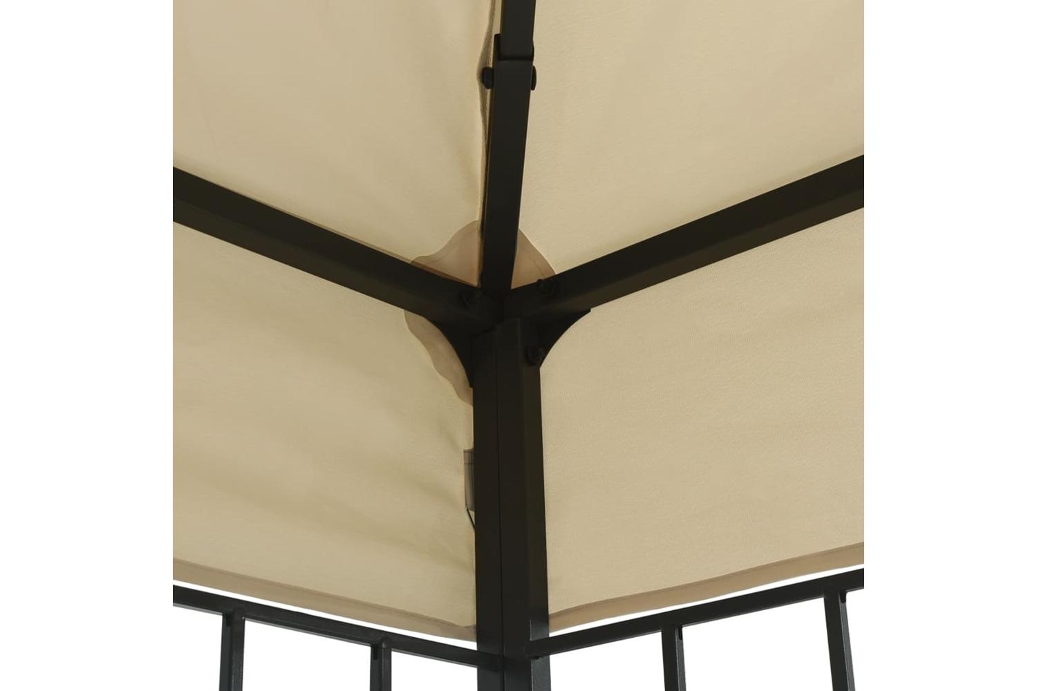 Vidaxl 3070321 Gazebo With Led String Lights 3x4 M Cream-6