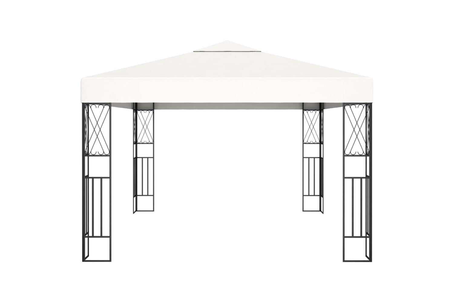 Vidaxl 3070328 Gazebo With Led String Lights 3x4 M Cream Fabric-5