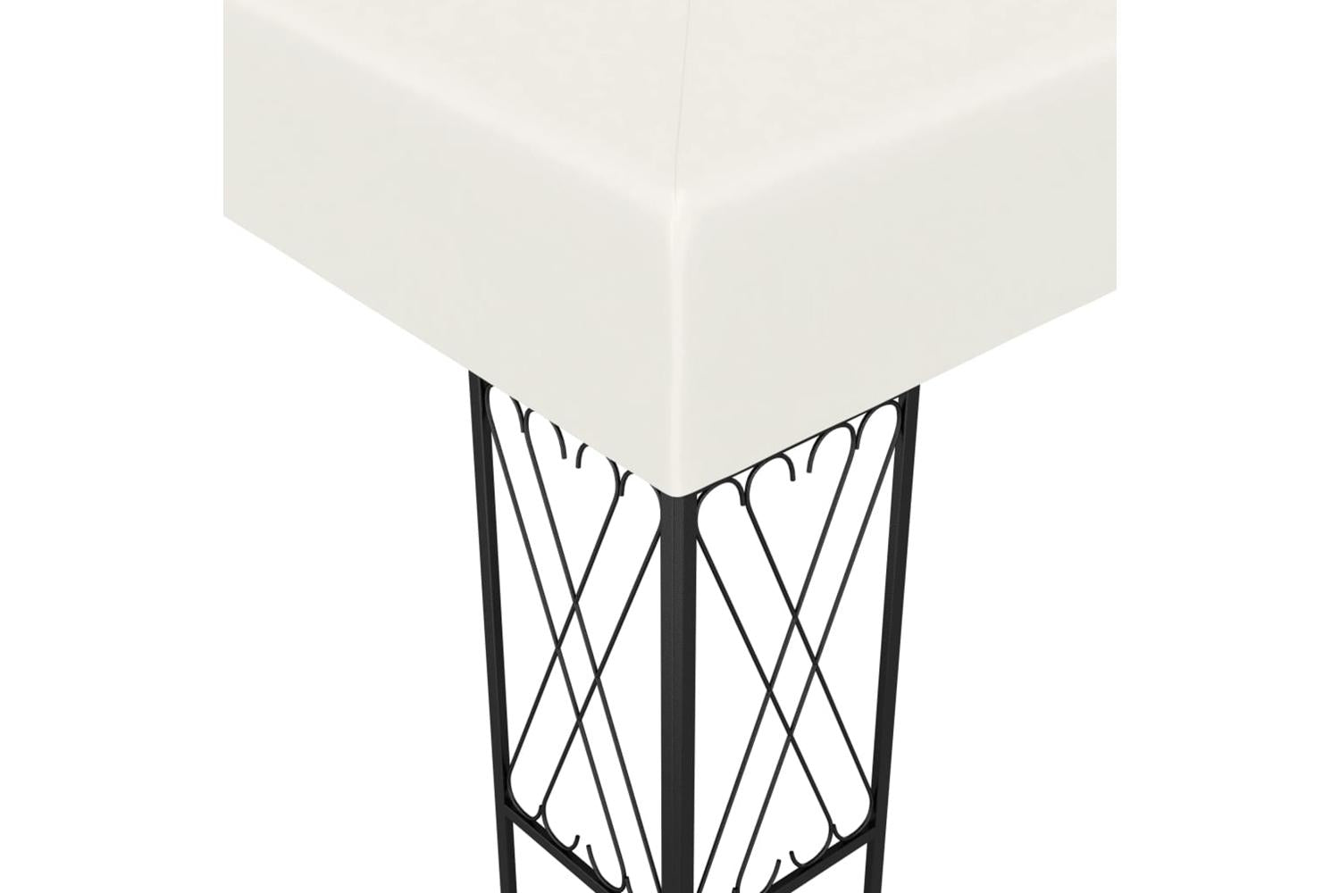 Vidaxl 3070328 Gazebo With Led String Lights 3x4 M Cream Fabric-6