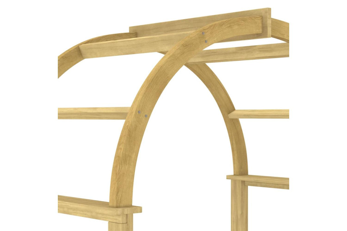 vidaXL 318420 Arch With Trellis 141x97x243cm Impregnated Solid Wood Pine-5