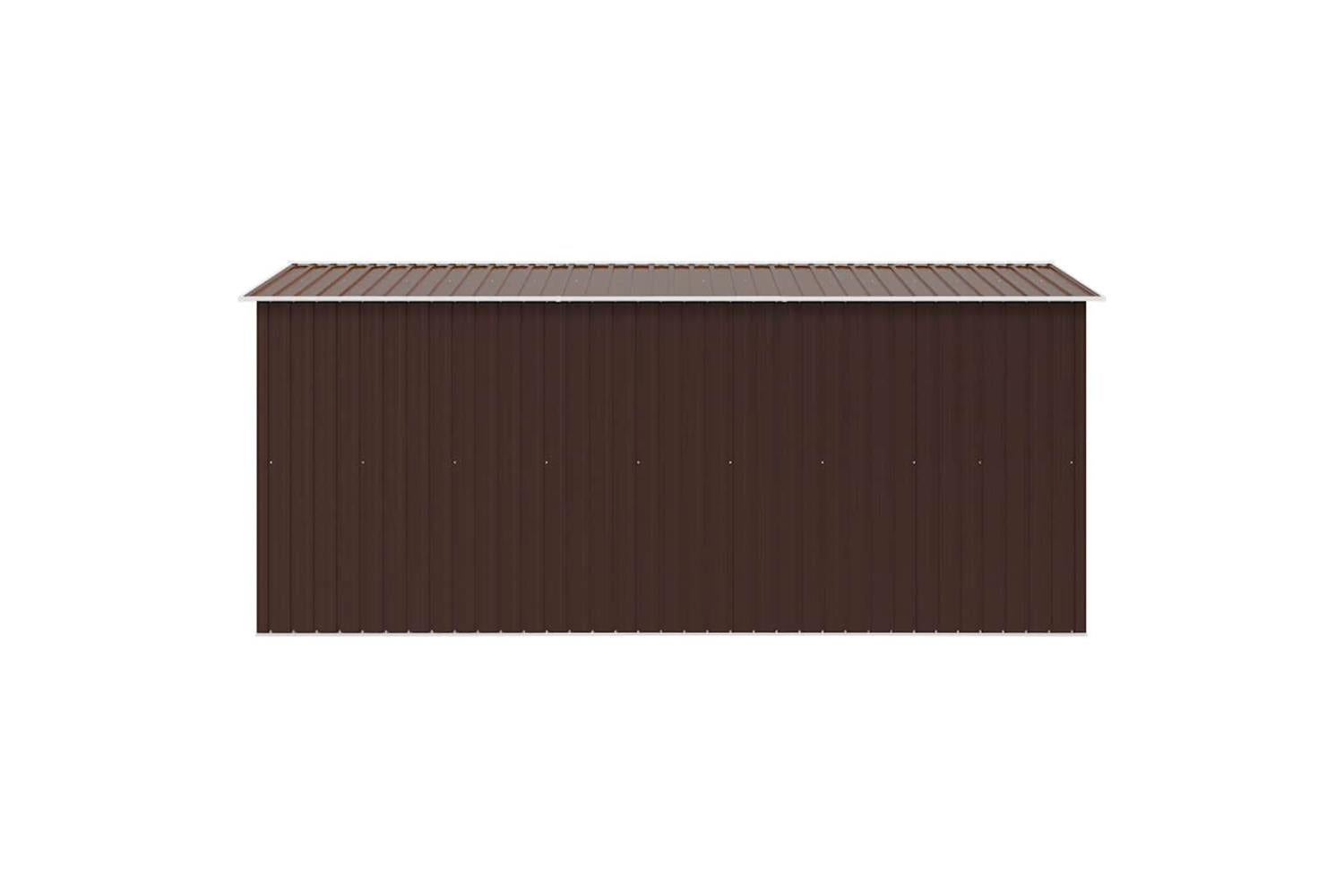 vidaXL 143347 Garden Shed 257x392x181cm Metal Brown-6