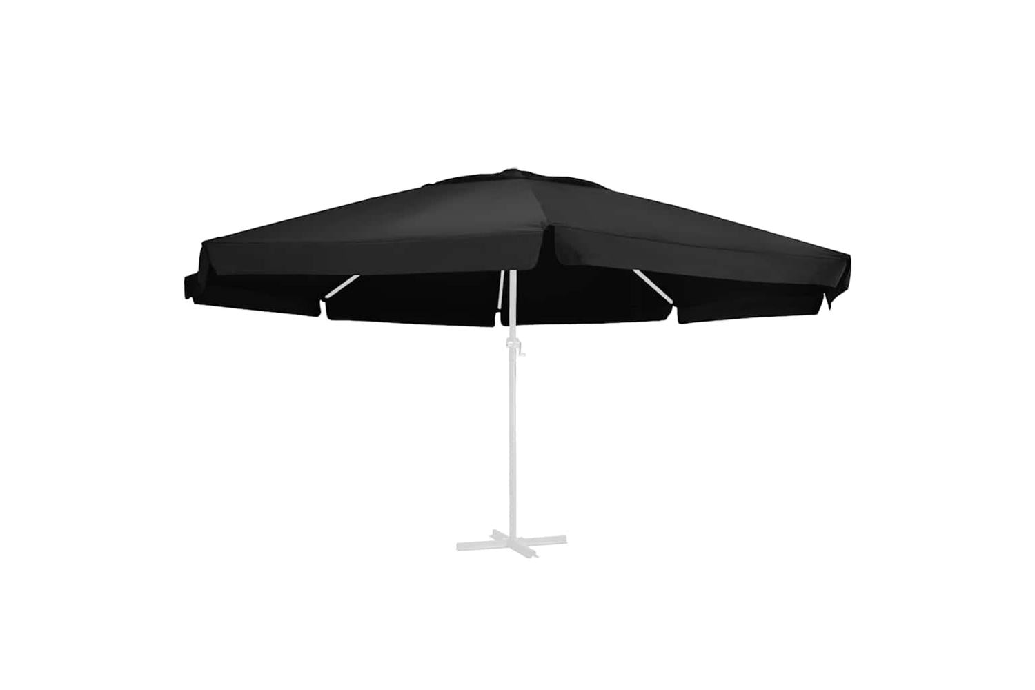 vidaXL 312552 Replacement Fabric For Outdoor Parasol Black 600cm-2