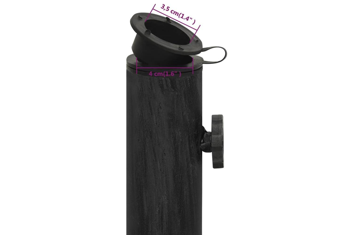 vidaXL 317768 Umbrella Base Black 44x44x32cm Cast Iron-8