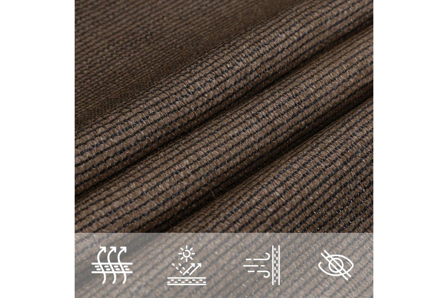 vidaXL 311816 Sunshade Sail 160 G/mÂ² Brown 4x5x6.8 M Hdpe-4